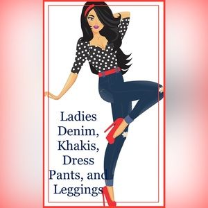 Ladies Denim, Khakis, and Dress Pants